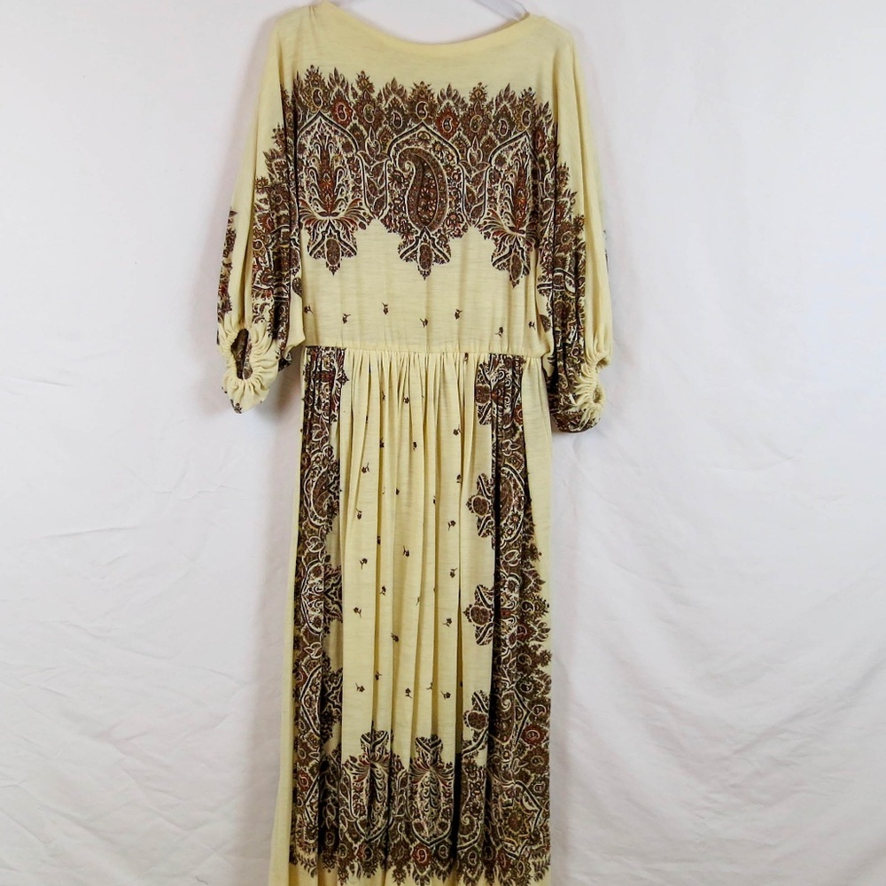 Paisley print beach maxi dress